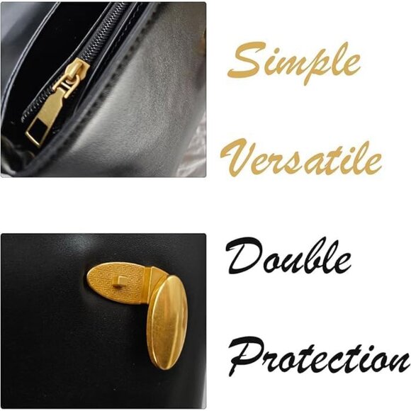 Fashion-Forward PU Leather Tote with Twist Lock for Daily Essentials - Picture 6 of 7